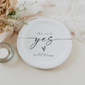 BLAIR minimalist boho ze zei ja Vrijgezellenfeest Papieren Bordje