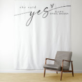 BLAIR minimalist boho ze zei ja Vrijgezellenfeest Wandkleed (In situ)