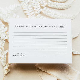 BLAIR Minimalist Funeral Deel een Memory Kaart