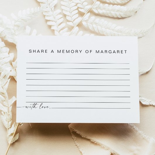 BLAIR Minimalist Funeral Deel een Memory Kaart