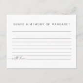 BLAIR Minimalist Funeral Deel een Memory Kaart (Voorkant)