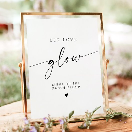 BLAIR Minimalist Laat Liefde Glow Wedding Glow Sti Poster