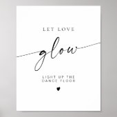 BLAIR Minimalist Laat Liefde Glow Wedding Glow Sti Poster (Voorkant)
