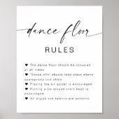 BLAIR minimalistisch bordje voor regels voor wedde Poster (Voorkant)