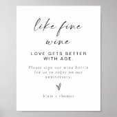 BLAIR Minimalistisch logo voor Wijnbruiloft Poster (Voorkant)