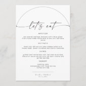 BLAIR Minimalistische Bohemian Arch Weddenemenkaar Menu (Voorkant)