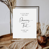 BLAIR Minimalistische bruiloft flip flop teken Reclamebord Met Voetstuk