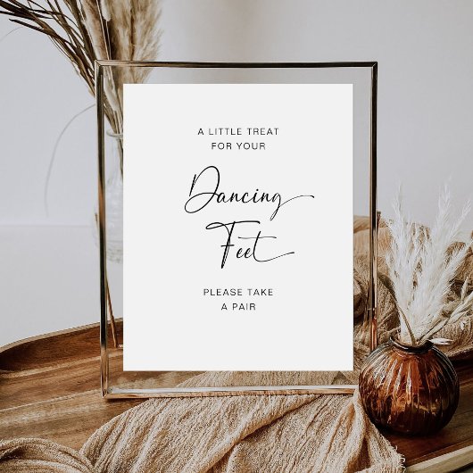 BLAIR Minimalistische bruiloft flip flop teken Reclamebord Met Voetstuk