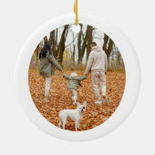 BLAIR Modern 1e kersthond of foto van Pet Keramisch Ornament (Achterkant)