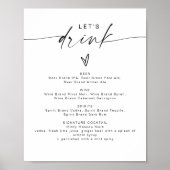 BLAIR Modern Boheemien Laten we drinken Bar Menu Poster (Voorkant)