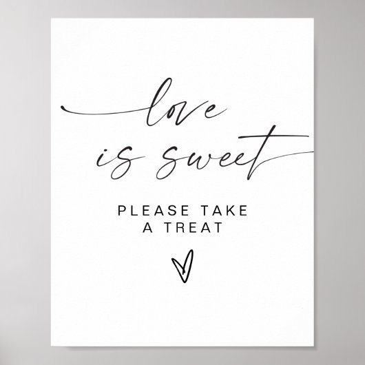 BLAIR Modern Boheems Love is Sweet Dessert Table Poster (Voorkant)