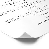 BLAIR Modern Bohemen Laten we het dinermenu eten Poster (Hoek)