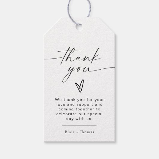 BLAIR Modern Bohemian Heart Dank je Cadeaulabel (Voorkant)