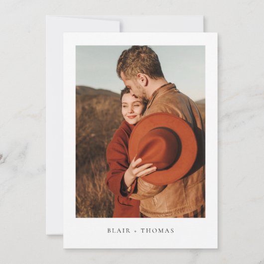 BLAIR Modern Boho Arch Photo Engagement Party Kaart (Achterkant)