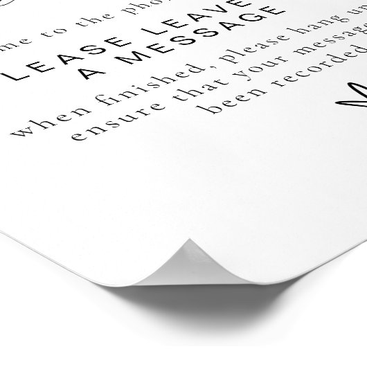 BLAIR Modern Boho Audio Phone Guest Book Sign Poster (Hoek)