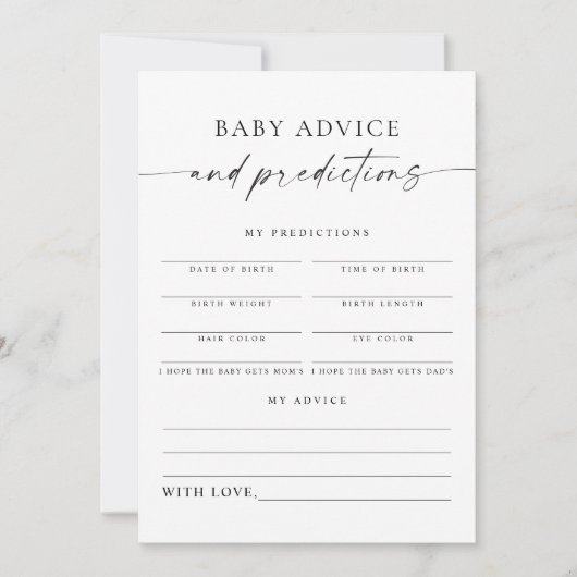 BLAIR Modern Boho Baby Advice and Predictions Kaar Kaart (Voorkant)