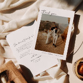 BLAIR Modern Boho Foto Trouw Dankbrief Kaart
