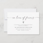 BLAIR Modern Boho Wedding in Lieu Favors Card Kaart (Voorkant)