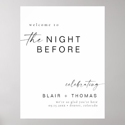 BLAIR Modern De avond voor het repetitiediner Poster (Voorkant)