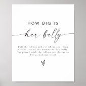 BLAIR Modern Hoe groot is haar Belly Baby shower G Poster (Voorkant)