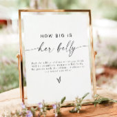 BLAIR Modern Hoe groot is haar Belly Baby shower G Poster
