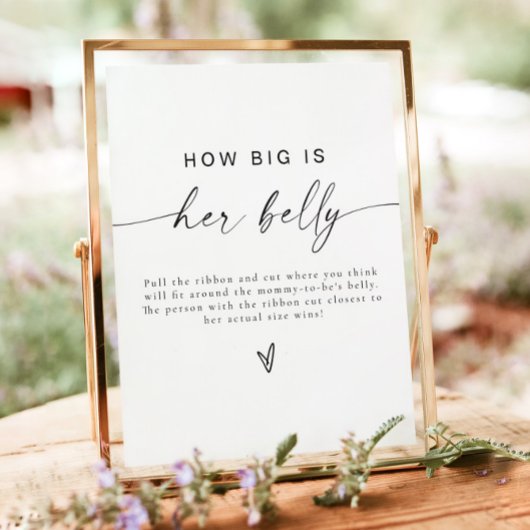 BLAIR Modern Hoe groot is haar Belly Baby shower G Poster