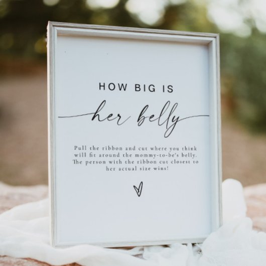 BLAIR Modern Hoe groot is haar Belly Baby shower G Poster
