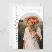 BLAIR Modern Minimal Arch Foto Boho Afstuderen Kaart (Achterkant)