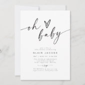BLAIR Modern Minimal Boho Oh Baby shower Kaart (Voorkant)