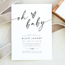 BLAIR Modern Minimal Boho Oh Baby shower
