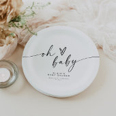 BLAIR Modern Minimal Boho Oh Baby shower Papieren Bordje