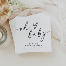 BLAIR Modern Minimal Boho Oh Baby shower Servet