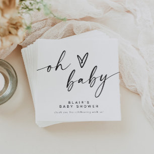 BLAIR Modern Minimal Boho Oh Baby shower Servet