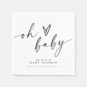 BLAIR Modern Minimal Boho Oh Baby shower Servet (Voorkant)