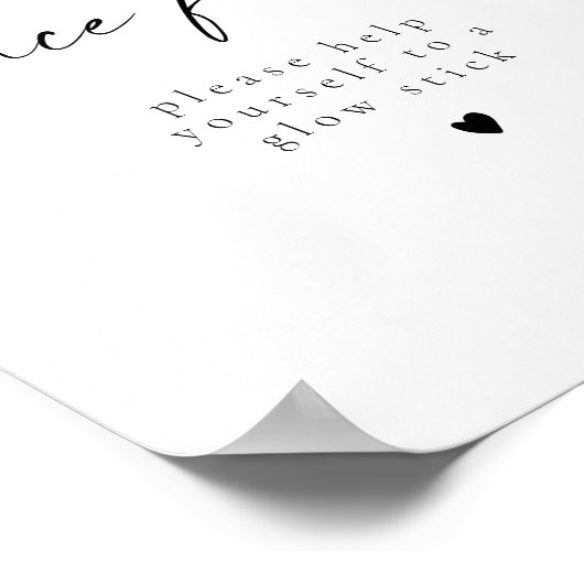 BLAIR Modern Minimalist Boho Wedding Glow Stick Poster (Hoek)