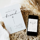 BLAIR Modern Minimalist Heart Moederdag Brunch Kaart