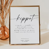 BLAIR Modern minimalist Kippot Kippah Wedding Poster