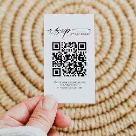 BLAIR Modern Minimalist QR Code Mini RSVP Card Notitiekaartje