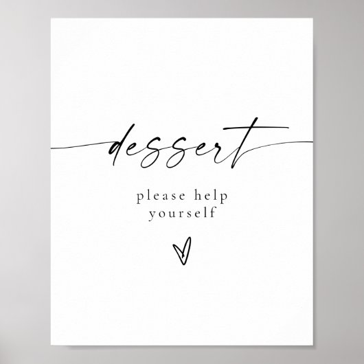 BLAIR Modern Minimalistisch Dessert Tafelbord Poster (Voorkant)