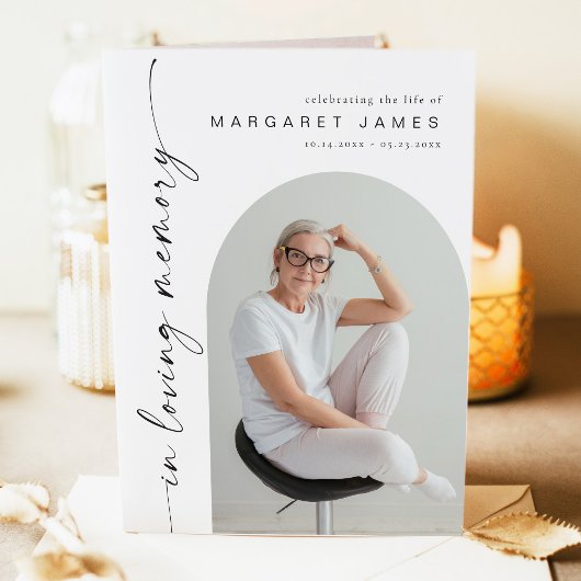 BLAIR Modern minimalistisch herdenkingsprogramma Kaart