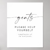 BLAIR Modern minimalistische brikettertoiletrie Poster (Voorkant)