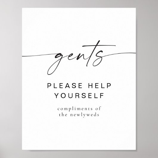 BLAIR Modern minimalistische brikettertoiletrie Poster (Voorkant)