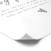 BLAIR Modern raad het Baby Baby shower spel Poster (Hoek)