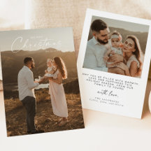 BLAIR Modern Script Eenvoudige Foto Kerstkaart