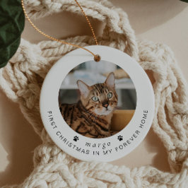 BLAIR Moderne 1e kerstkat of foto's met foto's Keramisch Ornament