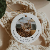 BLAIR Moderne 1e kerstkat of foto's met foto's Keramisch Ornament