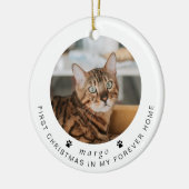 BLAIR Moderne 1e kerstkat of foto's met foto's Keramisch Ornament (Links)