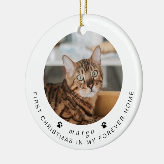 BLAIR Moderne 1e kerstkat of foto's met foto's Keramisch Ornament (Links)