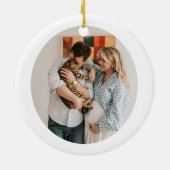 BLAIR Moderne 1e kerstkat of foto's met foto's Keramisch Ornament (Achterkant)