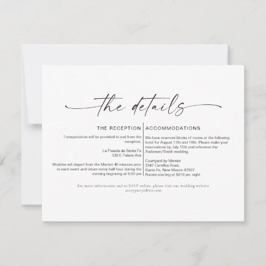 BLAIR Moderne Bohemian Simple Details Insert Kaart (Voorkant)